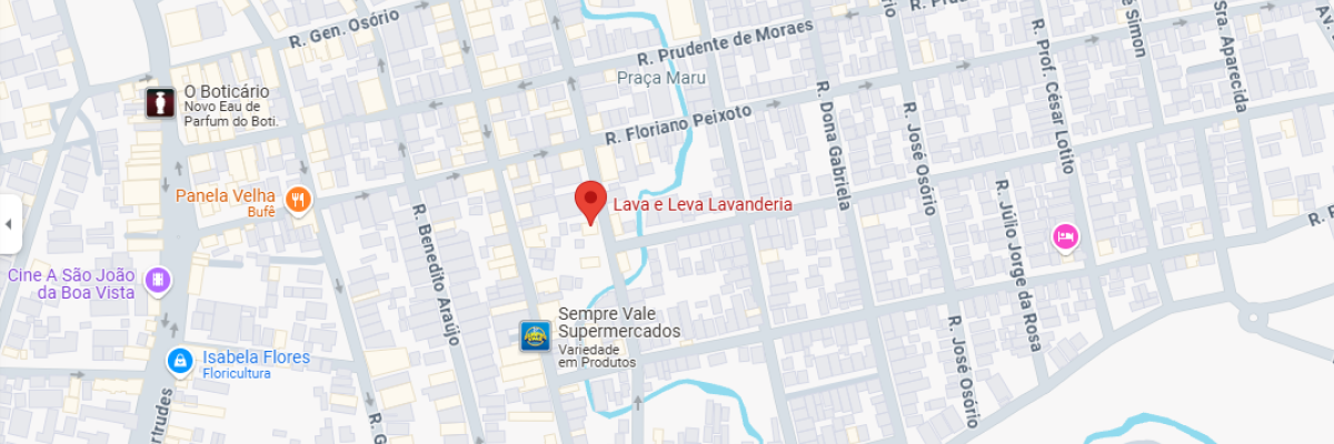 Mapa da localização da Lavanderia